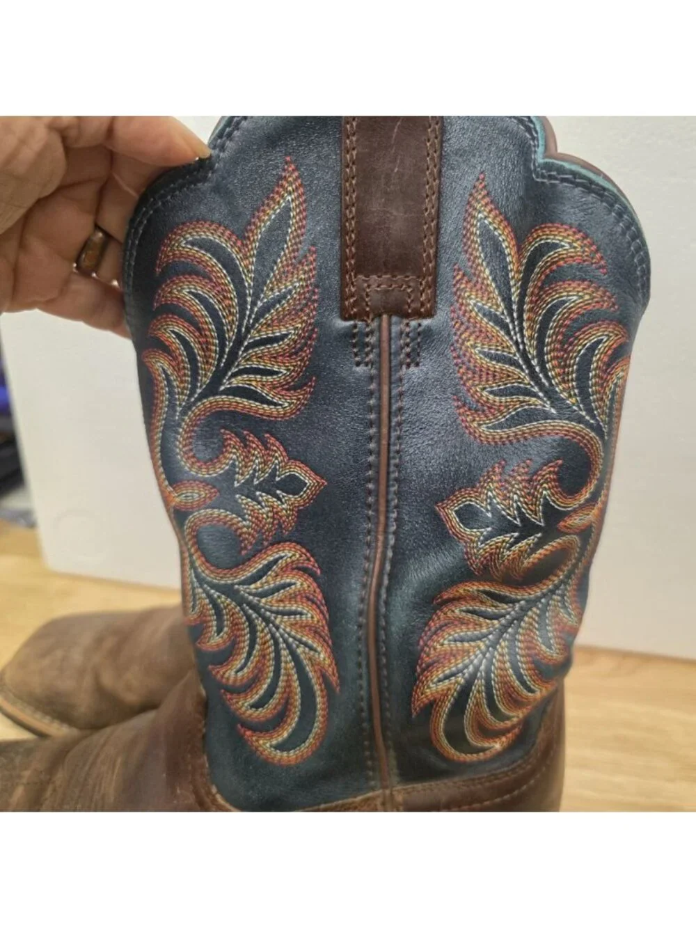 Ariat Women Gillette Brown Western Cowboy Square Toe Boots sz 8B - Picture 7 of 11